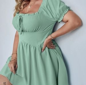 Dusty Green Mini Dress